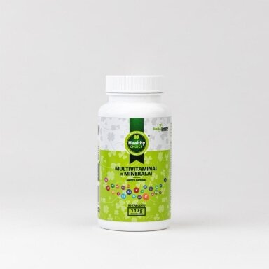 Multivitaminai ir mineralai „Healthy Choice“ 90 tablečių.