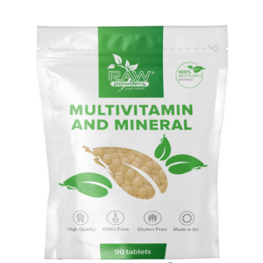Raw Powders Multivitaminai ir mineralai (90 tablečių)